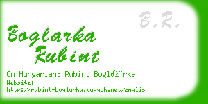 boglarka rubint business card